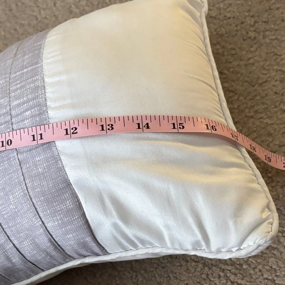 Elegant Cream and Gray Throw Pillow